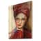 Designart - Portrait of Young Afro American Woman I - Modern Print on Natural Pine Wood